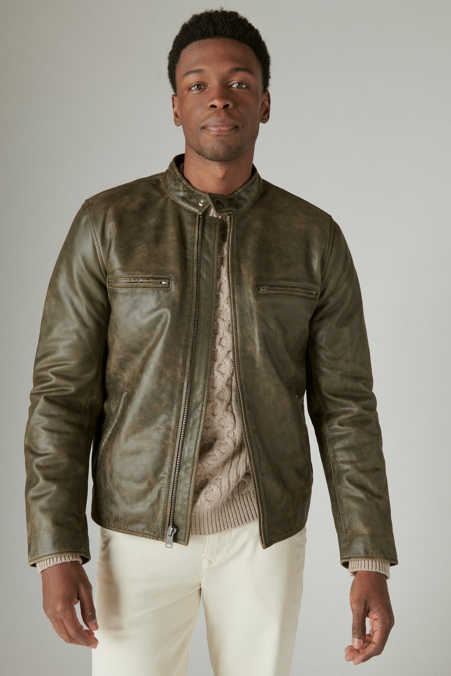 washed leather bonneville jacket